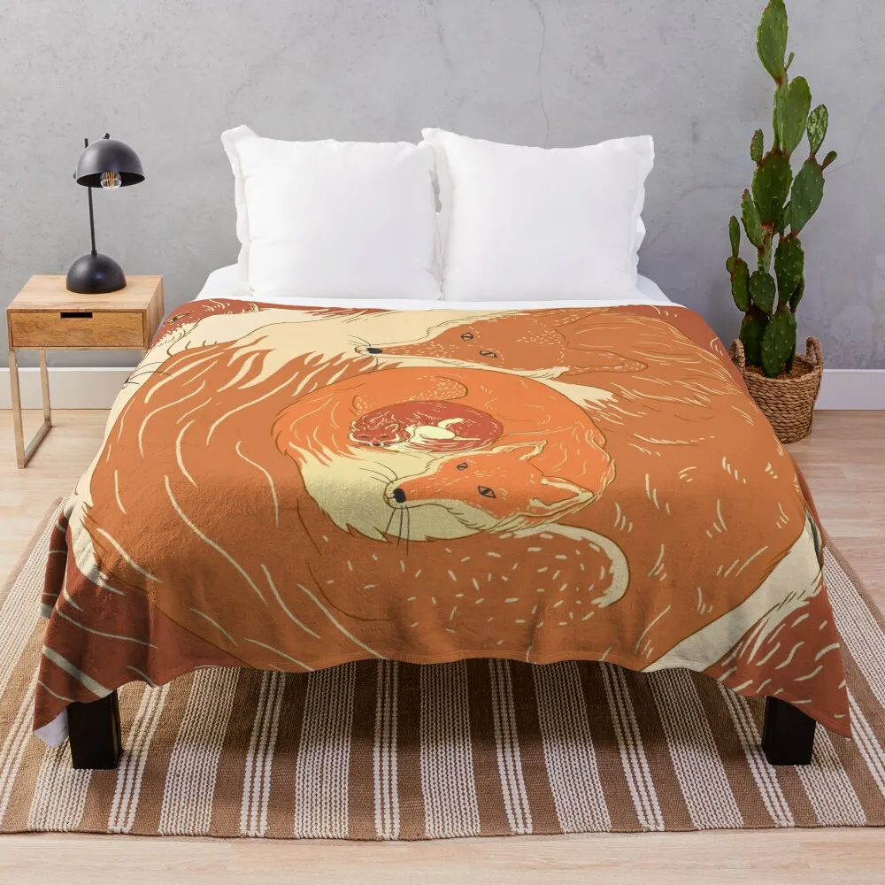 

Foxes Throw Blanket Luxury Thicken Soft Plush Plaid Decorative Sofas Cute Blankets