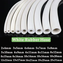 1m/Lot Inner Diameter 3~32mm Vacuum Rubber Hose Milk White High-temperature Resistant Soft Hose High Pressure Chemical Hose