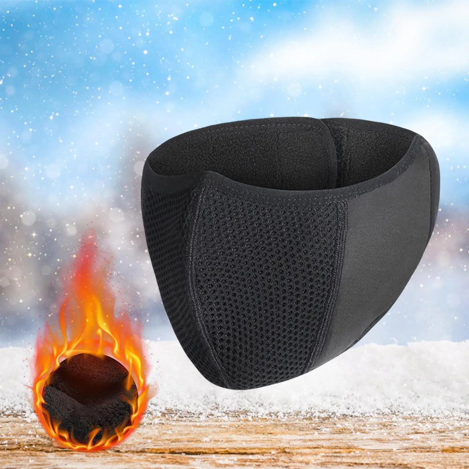 Half Face Cover with Earmuffs Hole Anti Dust Face Warmer Lightweight