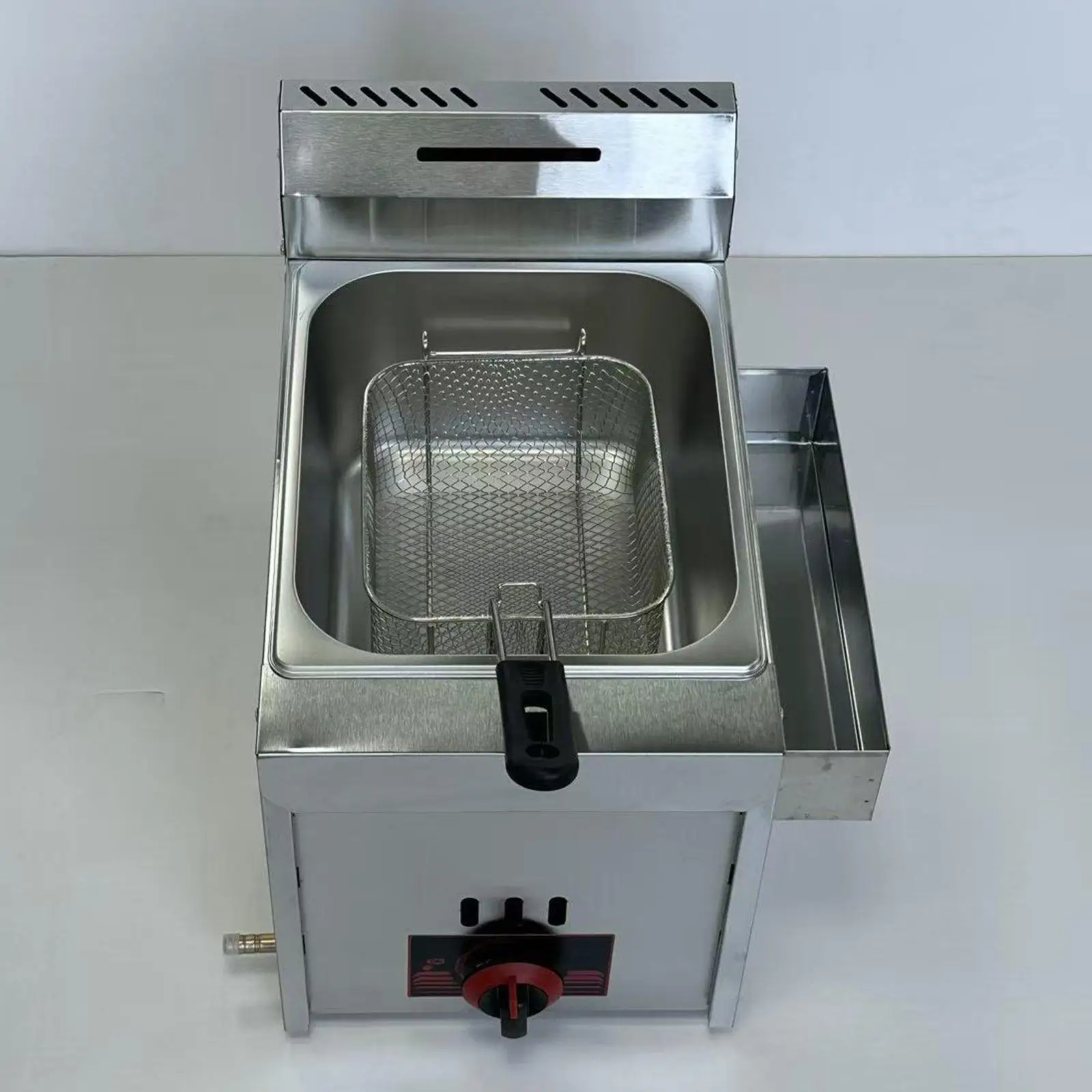 Commercial Deep Fryer Gas Fryer Sturdy Portable Easy Maintenance 6L with Removable Basket for Donuts Fried Chicken Restaurant