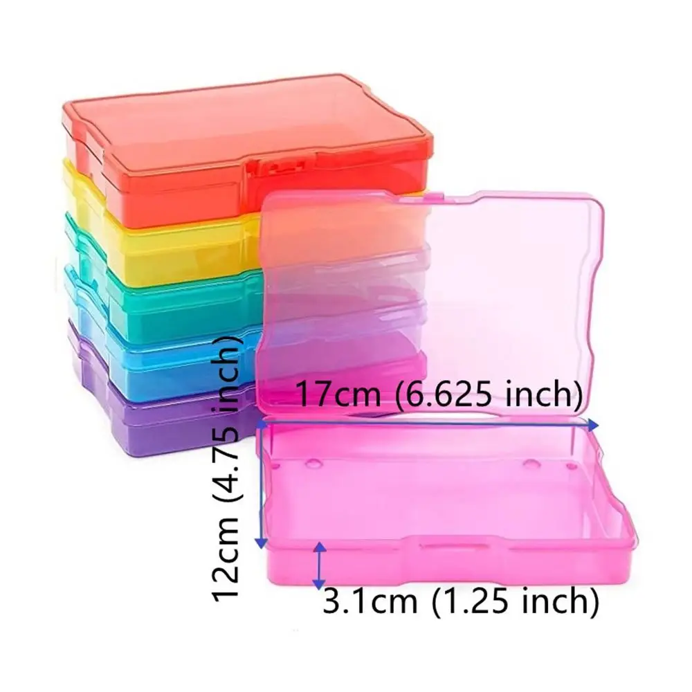 Portable 4x6Inch Photo Storage Box Hardware Multi-function Electronic Component Box Plastic Jewelry Box School Supplies