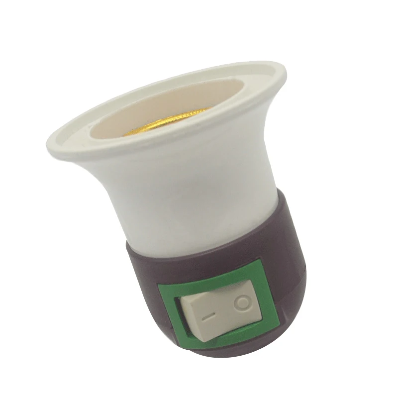 LED Light Lamp Bulbs Socket Base Holder EU/US Plug Adapter /OFF Switch White