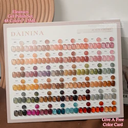 Eleanuos Jelly gel Polishing 48PCS Mixed Fashion Nude Semi transparent Semi permanent UV LED Clearcoat gel Nail Salon Kit 15ML