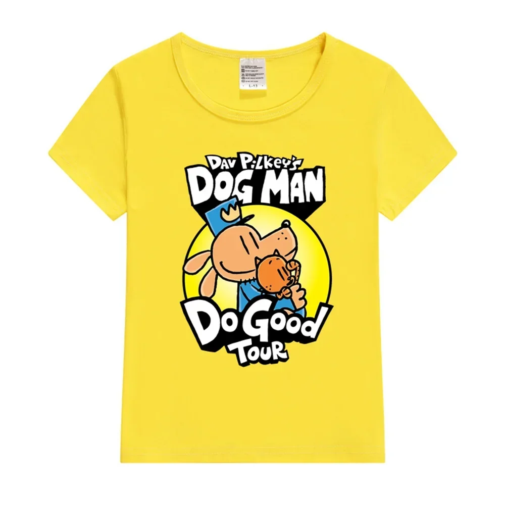 Dog Man Do Good Tour Kids T-Shirt Boy Girl T-shirt Fashion Print Short Sleeve O-neck Boy\'s Funny Tee Top Gift For Kids Clothing