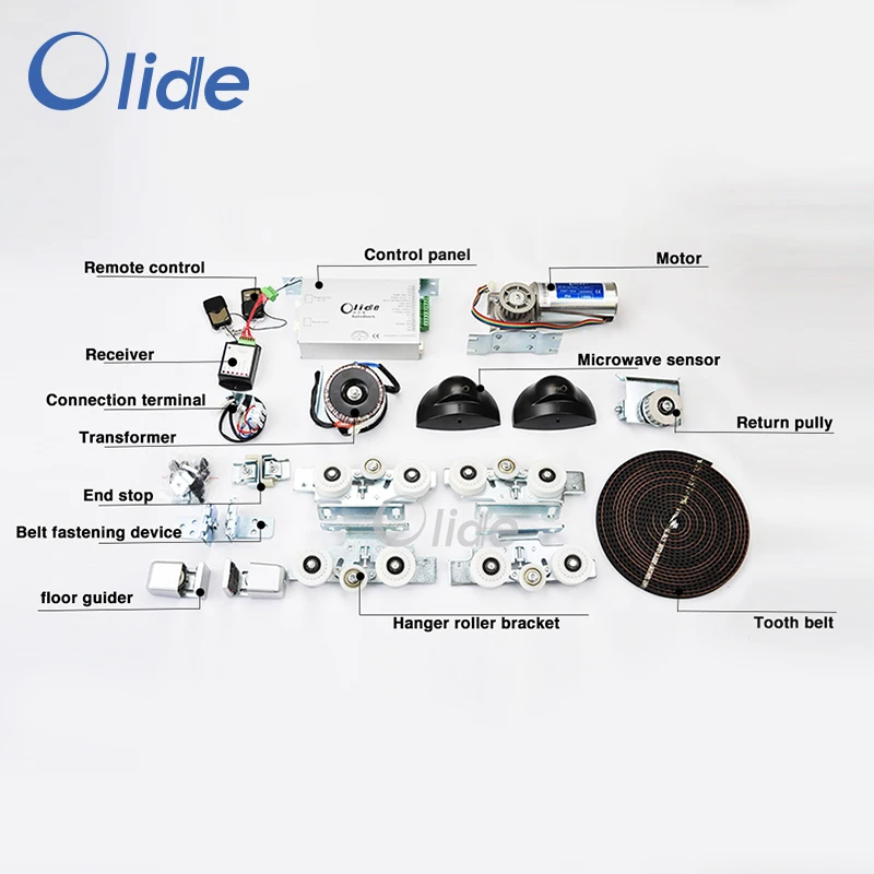 Olide SD280 Heavy Duty Automatic Sliding Door Opener, Remote Control Glass Slide Door System