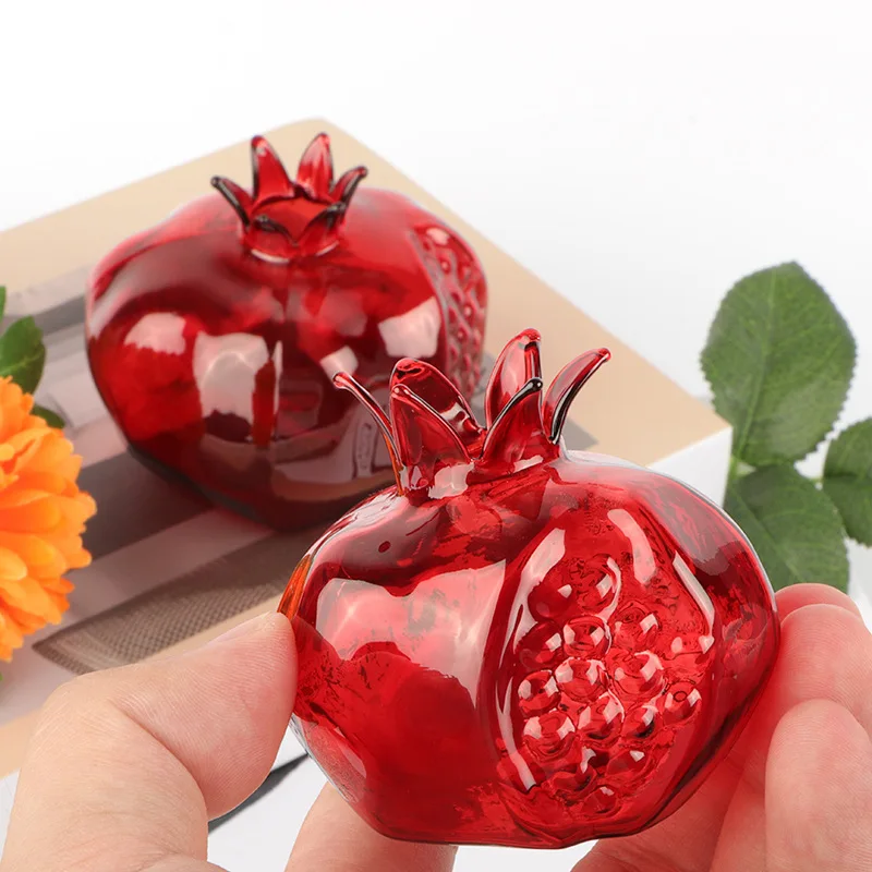 1 Stück Granatapfel-Vase aus Glas, Heimdekoration, Obstvase, Raumdekoration, kreative Dekoration, Obst-Heimdekoration, Blumenvase