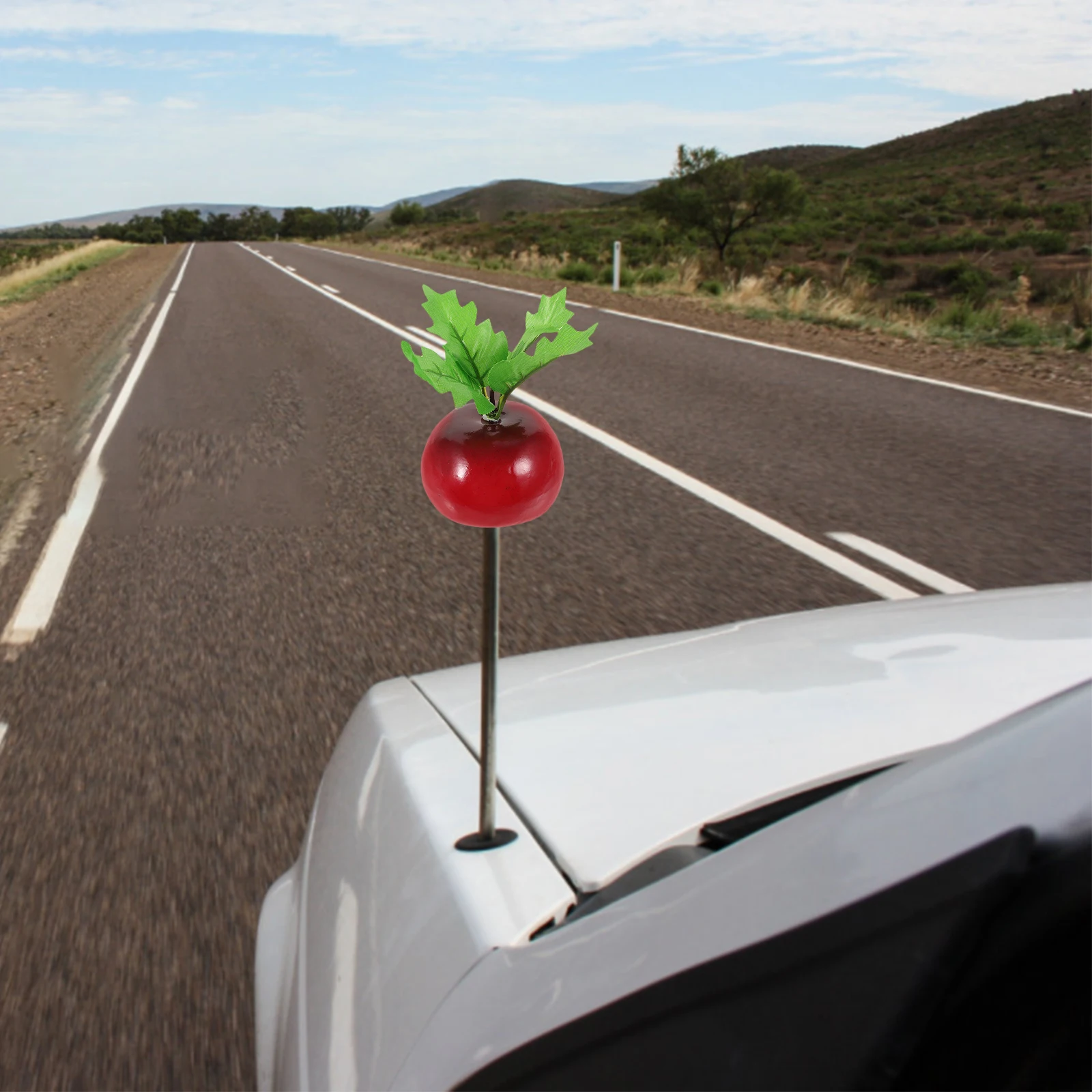 

Car Antenna Topper Radish Design Durable Plastic Fade Resistant Exterior Decoration For Suv Truck Vehicle Auto Accessory