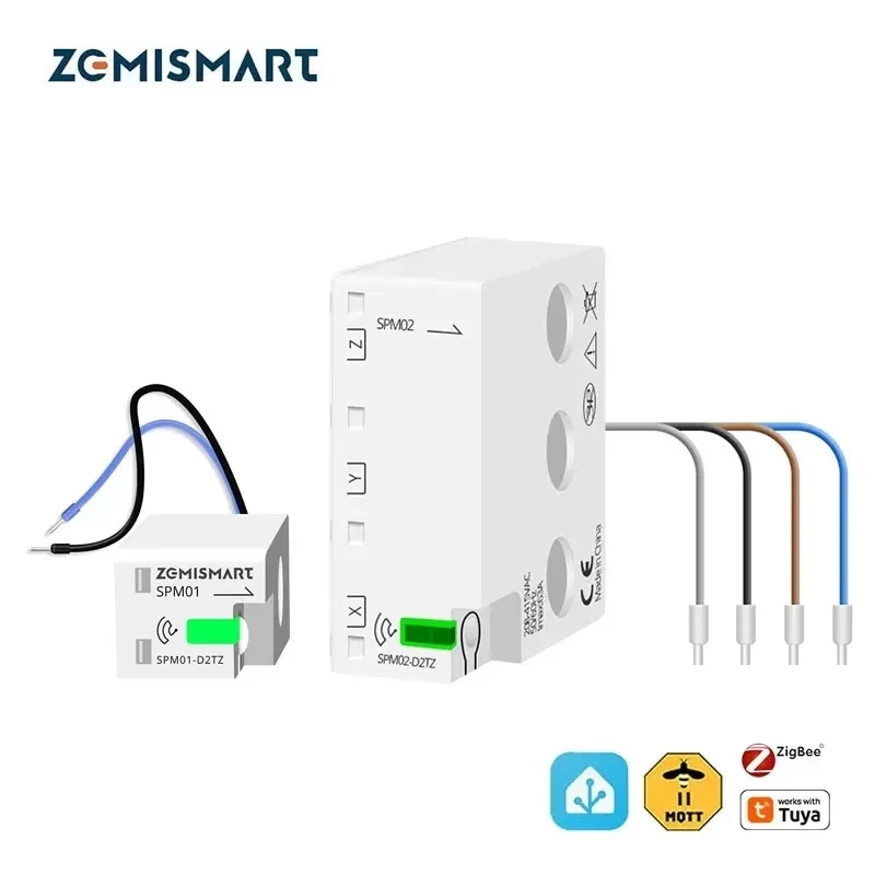 Moniteur d'énergie intelligent Mini 63A, mesure de la consommation d'énergie Kwh, fonctionne avec Tuya Zigbee Hub Zigbee2MQTT Home Assistant