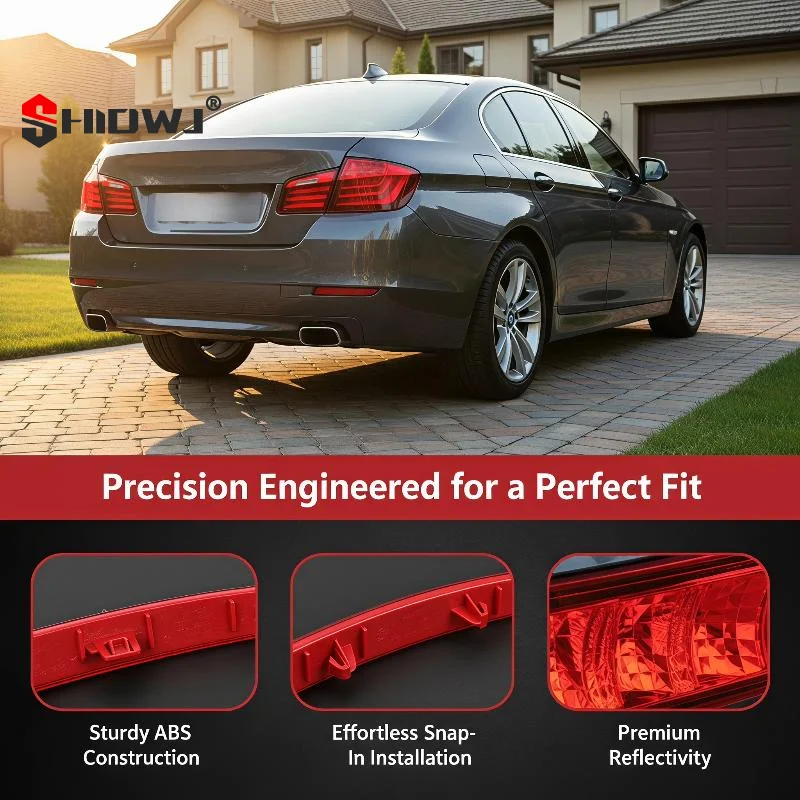 For 2014 To 2017 F10 F18 Auto Replacement Parts Red Rear Bumper Reflector With High Visibility And Easy Installation