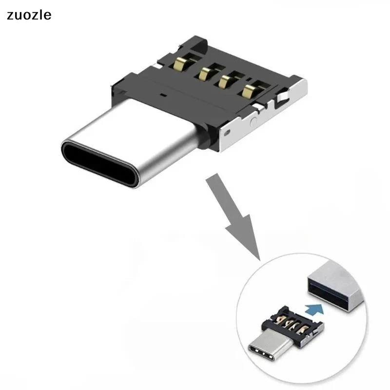exquisite1PCS Universal Type C Micro USB To USB 20 OTG Adapter Connector For Smartphone OTG Cable Miniature Adapter