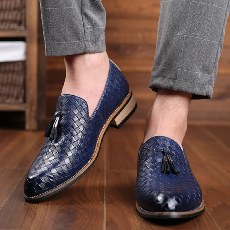 Men\'s Luxury Casual Shoes Summer Leather Loafers Office Dress Shoes Mens Driving Moccasins Comfortable  Slip on Party Zapatos