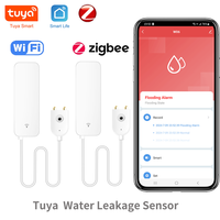 Tuya WiFi/Zigbee Water Sensor Leakage Alarm Flood Leak Detector Smart Home APP Remote Control Smart Home Security Protection