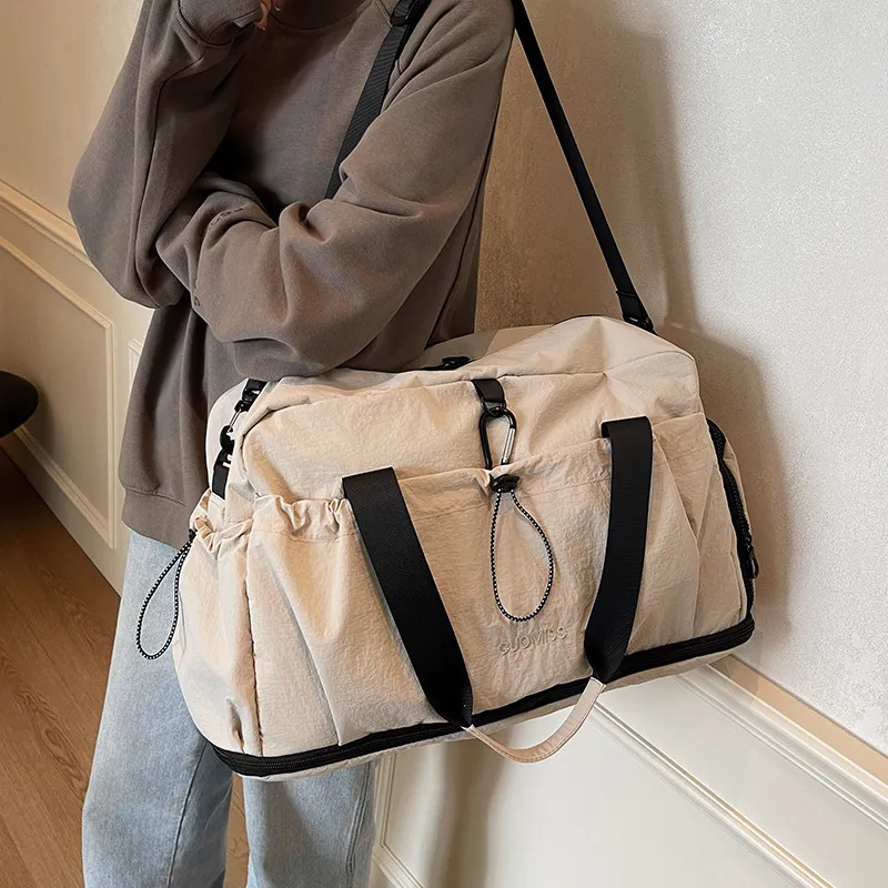 large-capacity-short-trip-fashionable-sport-fitness-bag-separate-wet-and-dry-maternity-storage-travel-bag-oxford-cloth-unisex