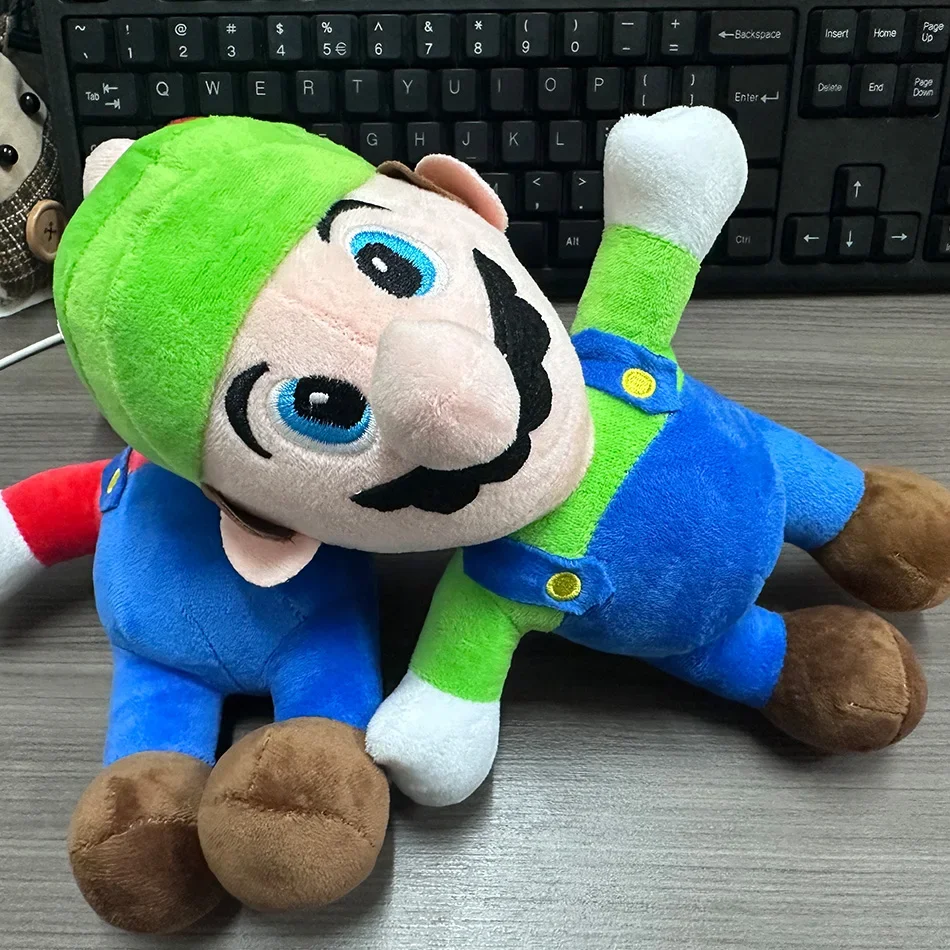 28cm Super Mario Bros Pelúcia Bonito Mario Cartoon Boneca de Brinquedo de Pelúcia Presente de Natal