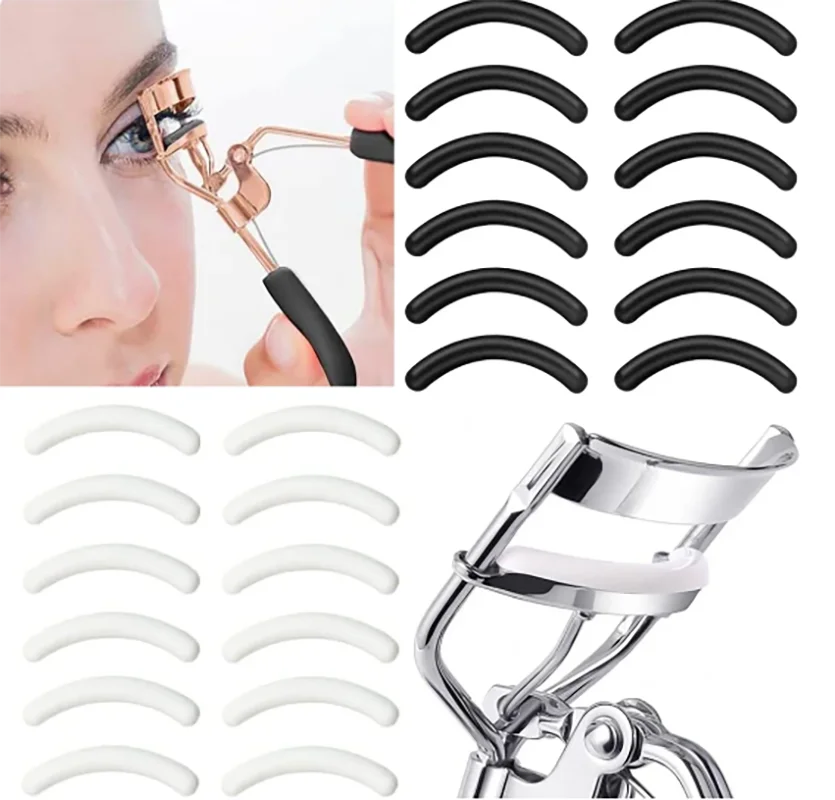 10PCS Eyelashes Curler Replacement Pads Eyelash Curling High Elastic Rubber Pad Beauty Tools Eyelash Curler Refill Rubber Pads