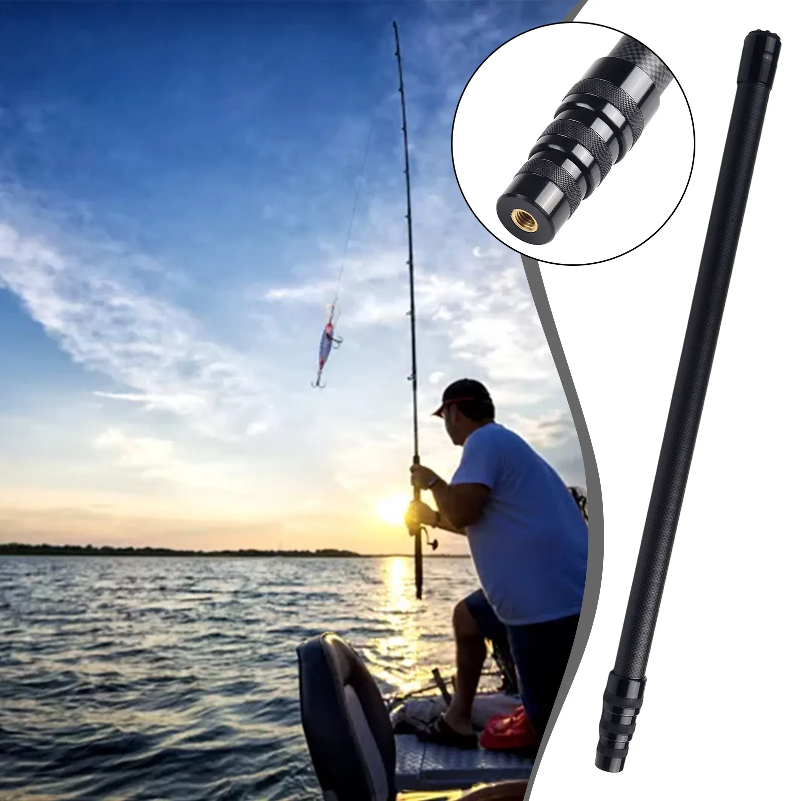 

Удочка-подсачек из углеродного волокна с телескопической ручкой, складная ручка для удилища, складная рыболовная сеть, телескопическая часть подсачека