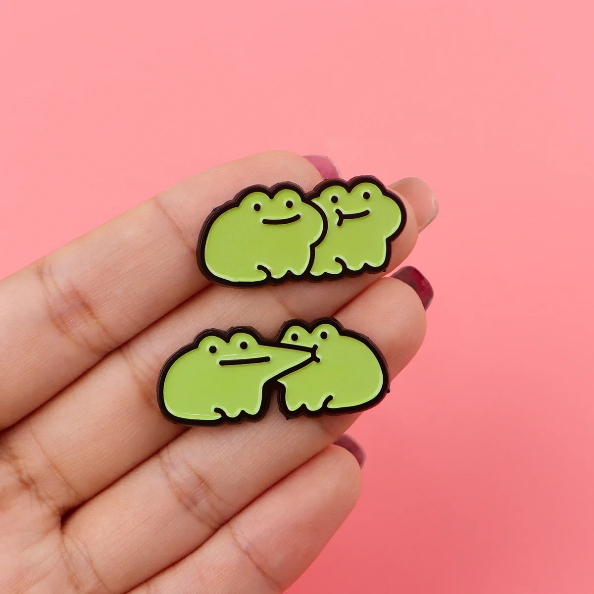 Cute Frog Cartoon Creative Brooch Badge Alloy Lapel Pin Clothing Backpack Accessories Wholesale Newest In Stock Cross Border