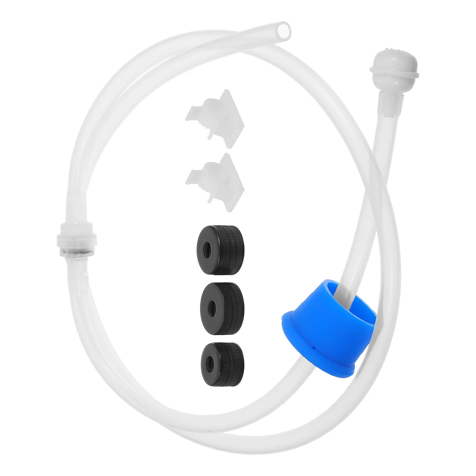 

Under Sink Soap Dispenser Extension Tube Kit for Kitchen Sink Long Reach Silicone Hose with Check Valve Compatible with Dish