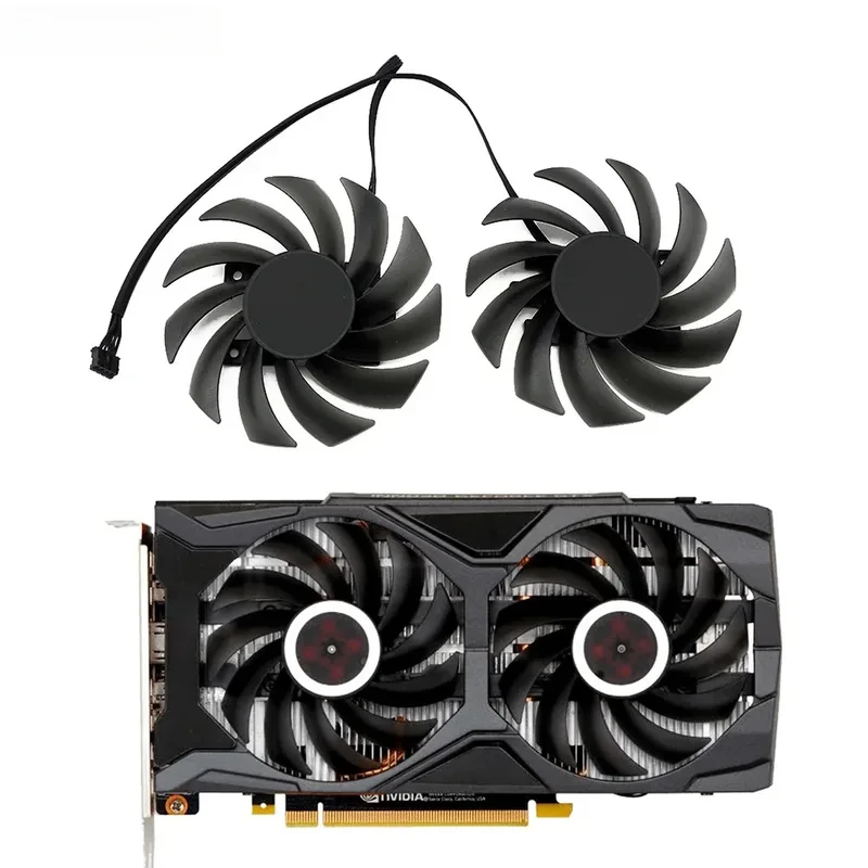 95MM 4Pin 2Pcs GPU Cooling Fan CF‑12915S For Inno3D GTX1660 Super 1660Ti RTX2060 Super Zwarte Goud Extreme Graphics Video Card