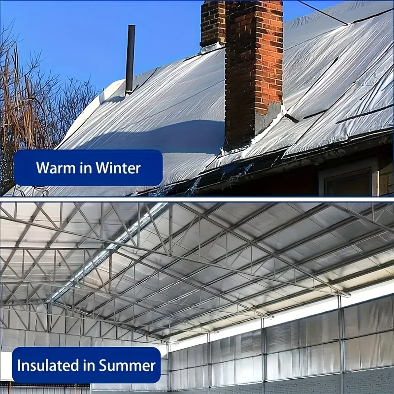 1 Roll 3.5mm-50x300cm Double-Sided Reflective Aluminum Foil Insulation Cotton Ideal for Windows RVs Garage Doors Pipe Room Roof image 5