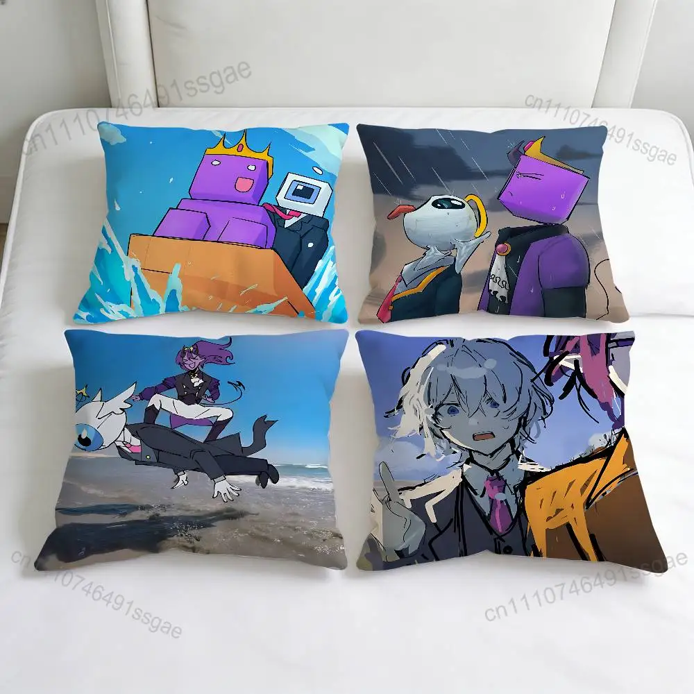

Wemmbu E-Eggchan Tax Duo Square Pillow Case Soft Decorative Throw Pillow Cover for Home Sofa Bed