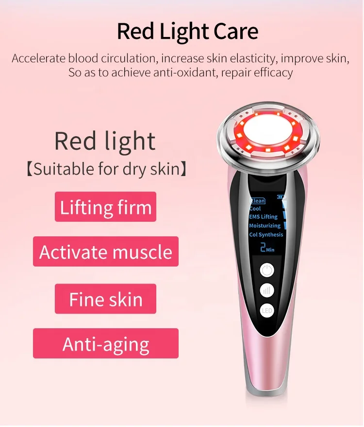 مكتبة ذكية للاستخدام اليومي، أداة تجميل آمنة ومخصصة حديثة لتنظيف الوجه مكركرنت، جهاز إزالة التجاعيد Ho #5