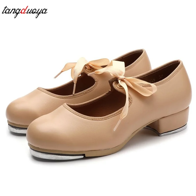 Classic Tap Dance Shoes For Girls Women Steppers Patent Leather Jazz Step Dance Shoes Close Shoes Dance Sneakers