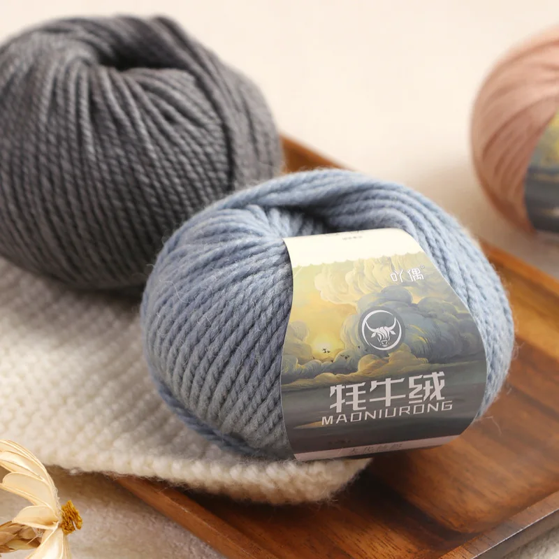 50g Yak Down Wool Yarn Cashmere Yarn Hand Knitting Yarn&Crochet Scarf Clothes Yarn Clothes Hats Anti-pilling