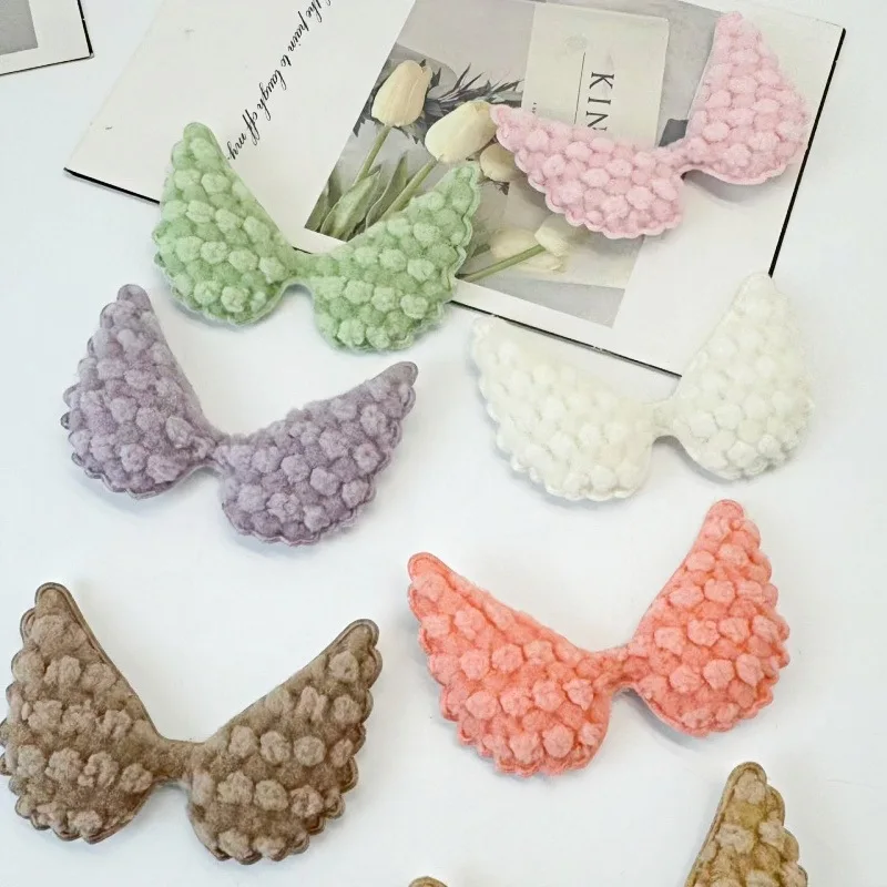 

30 шт. 6,5*4,5 см плюшевые крылья ангела DIY заколки для волос ручной работы аксессуары и тканевые декоративные аксессуары