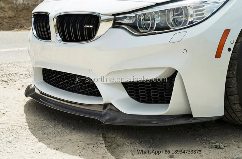 V Style M4 M3 Carbon Fiber Auto Auto Front Lip Spoiler für BMW F82 M4 2D F80 M3 4D 2015
