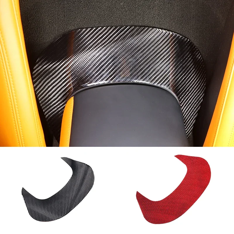 

For Chevrolet Corvette C7 2014-2019 Soft Carbon Fiber Car Central Control Armrest Box Rear Panel Decorative Sticker Accessories