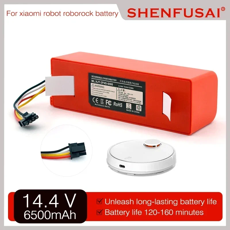 

New BRR-2P4S-5200D for Xiaomim 1S 1st RoboRock Original Backup Battery, SDJQR01RR, Cleaning And Scrubbing Robot Vacuum Cleaner