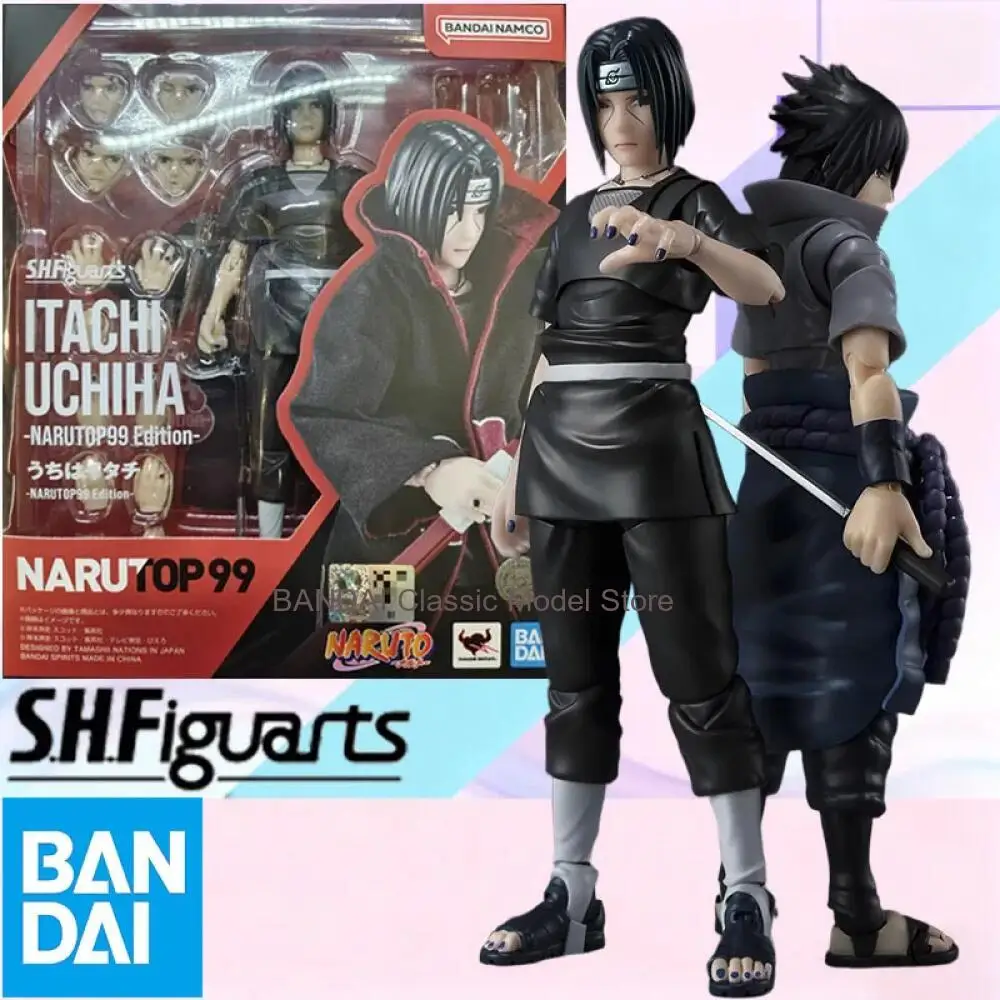 En Stock BANDAI Original S.H.Figuarts Naruto ITACHI UCHIHA SASUKE UCHIHA SHF Figura de Acción Modelo Regalo para Niño Embalaje en Caja de Espuma