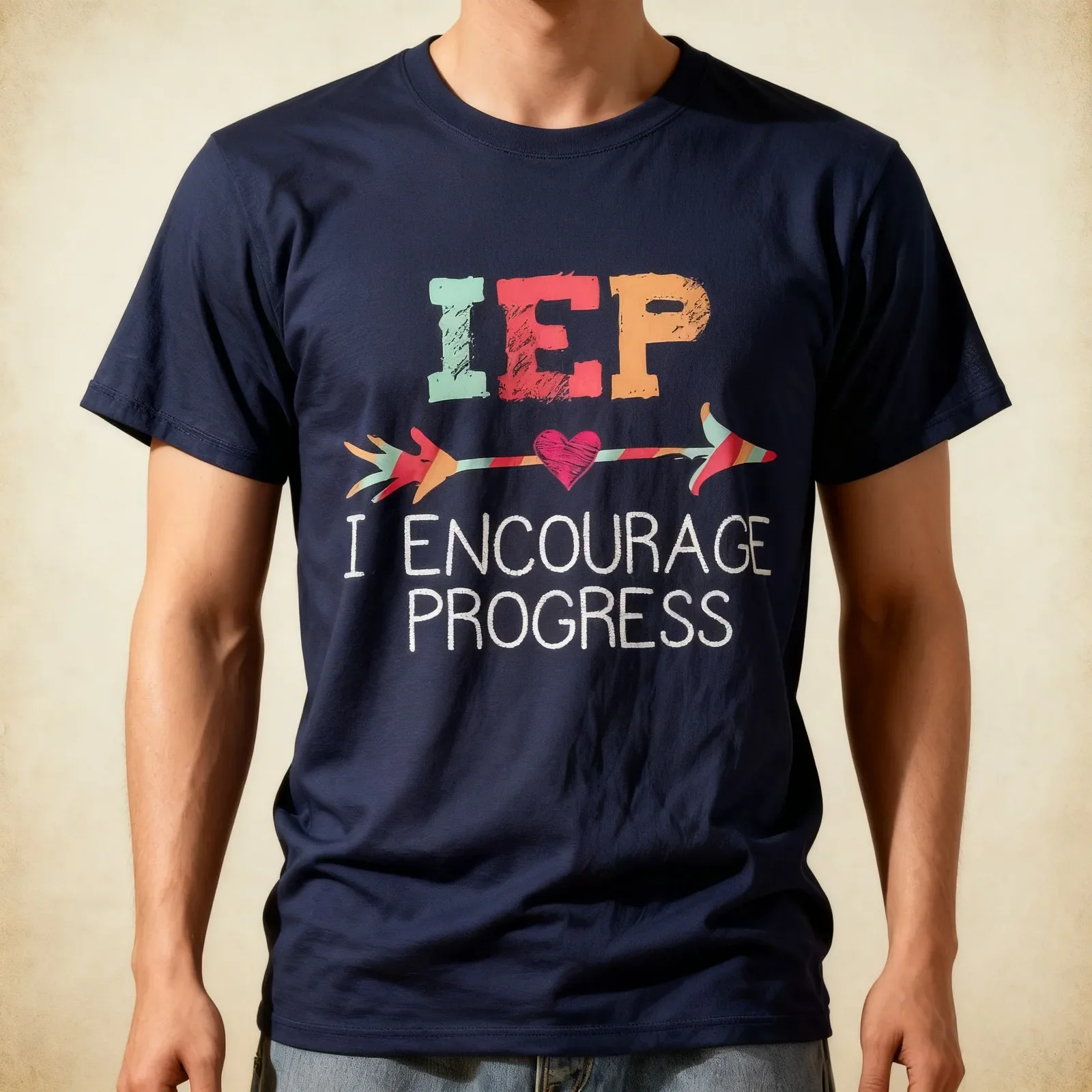 Encourage Progress Special Education School Teacher Ladies' Crewneck T-Shirt