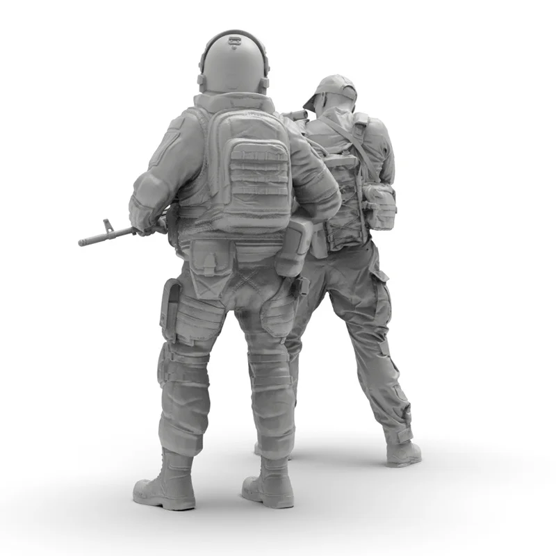 1/35 Scale Special Forces Soldier Resin Miniature Figurine 3d Printed White Model Unassembled Unpainted Collectible Toy Figure