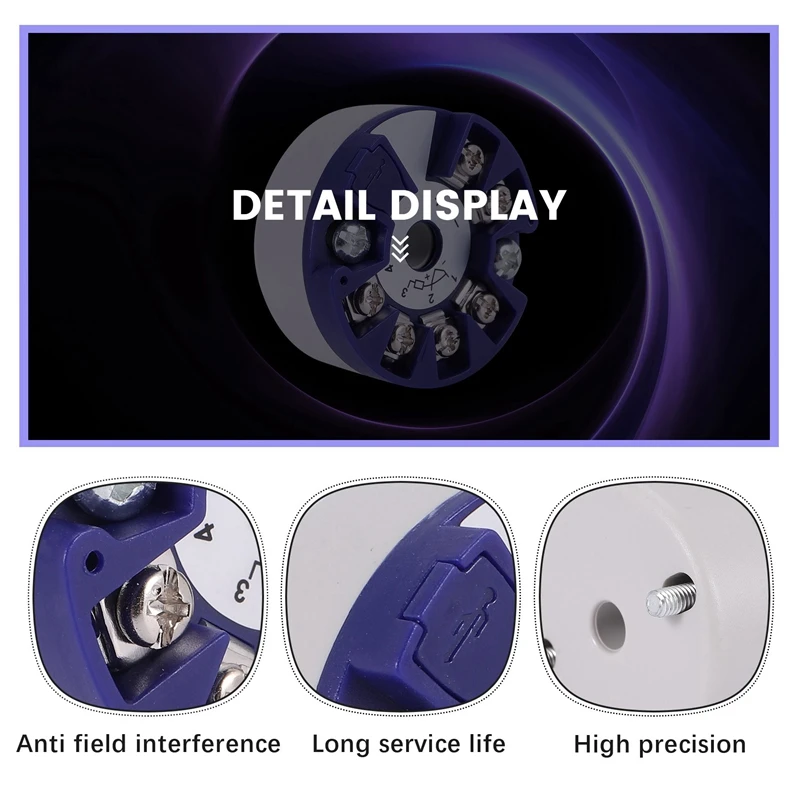 Programmable Thermocouple RTD PT100 To 4-20MA Converter TC RTD Input 4-20MA Output Head-Mounted Temperature Transmitter