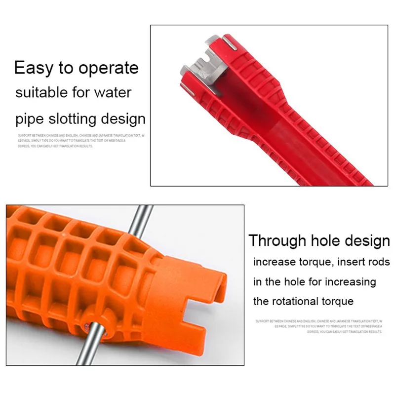 8 em 1 chave de pia multifuncional ferramenta de instalação de encanamento do banheiro 6 em 1 ferramenta de desmontagem de torneira de tubulação de água doméstica