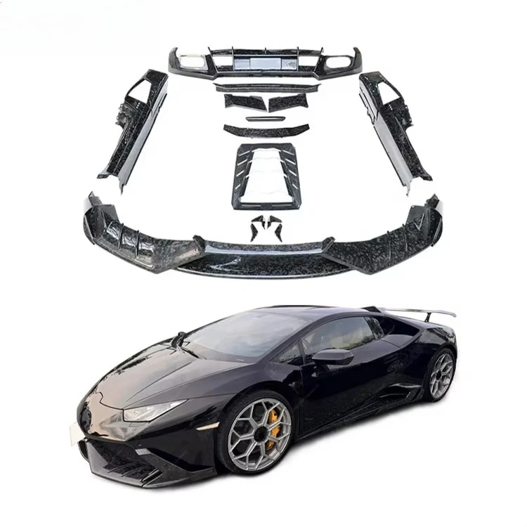 Facelift MSY Style Forged Carbon Fiber Body Kit for  Huracan LP610 Car Accessories Front Bumper Trunk Engine Hood