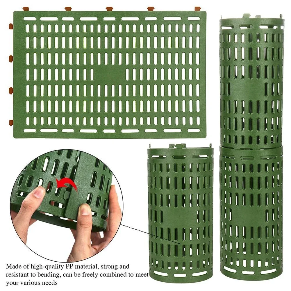 

Tree Trunk Protector Vent Hole Design Plant Protector Cage Plastic Trunk Bark Saplings Guard Cover Plant Protection Fence Tools