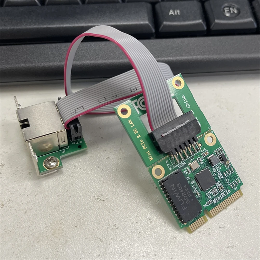 M.2 RJ45 LAN อะแดปเตอร์เครือข่าย RTL8125BG ชิป M.2 A + E การ์ดเครือข่าย Gigabit Ethernet 2.5G/1000/100Mbps Mini PCIE Bus การ์ดเครือข่าย