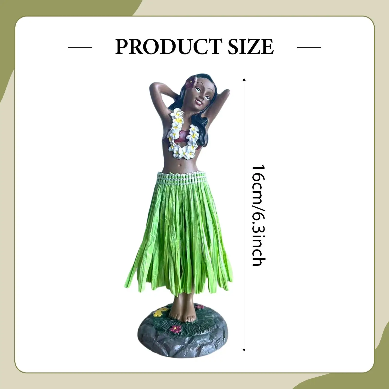 مجموعة شخصيات هاواي هولا جيرل متعددة الوظائف خفيفة الوزن لتزيين لوحة القيادة وغرفة المعيشة على الشاطئ #6