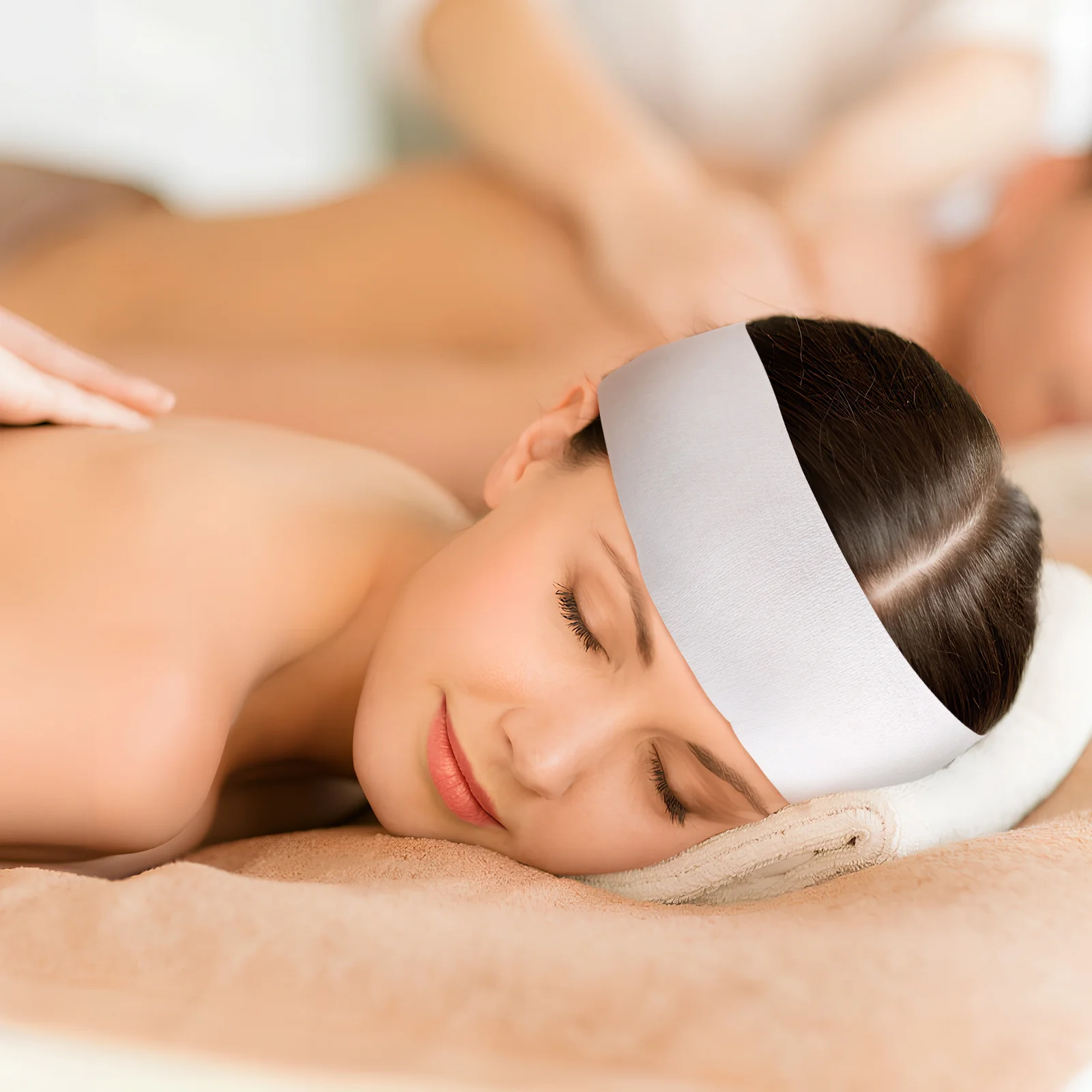 

30Pcs Makeup Headband Disposable for Spa Facial Care Soft Stretchable Hair Wrap for Women Non-Woven Daily Skincare Essential