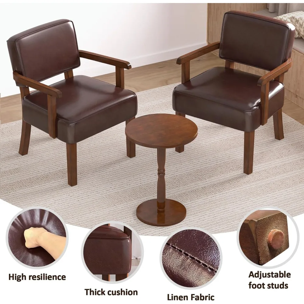 Chaise d'appoint surdimensionnée en cuir PU souple pour une salle à manger et une chambre à coucher, espaces de lecture confortables