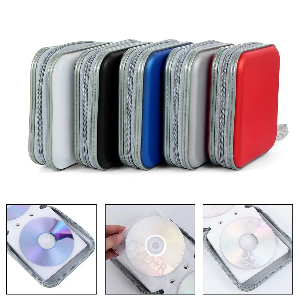 40 Disc Portable Hard Box Wallet Album Double-side Organizer Storage Sleeve CD DVD Case