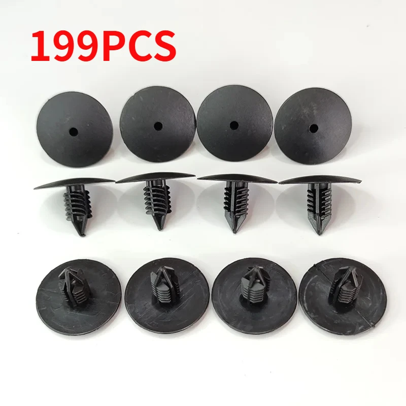 

199PCS Wheel Arch Lining Splash Guard Trim Clips For Renault Clio MK2 Scenic Megane Toyota VW Vauxhall Vivaro Fender Bumper Clip