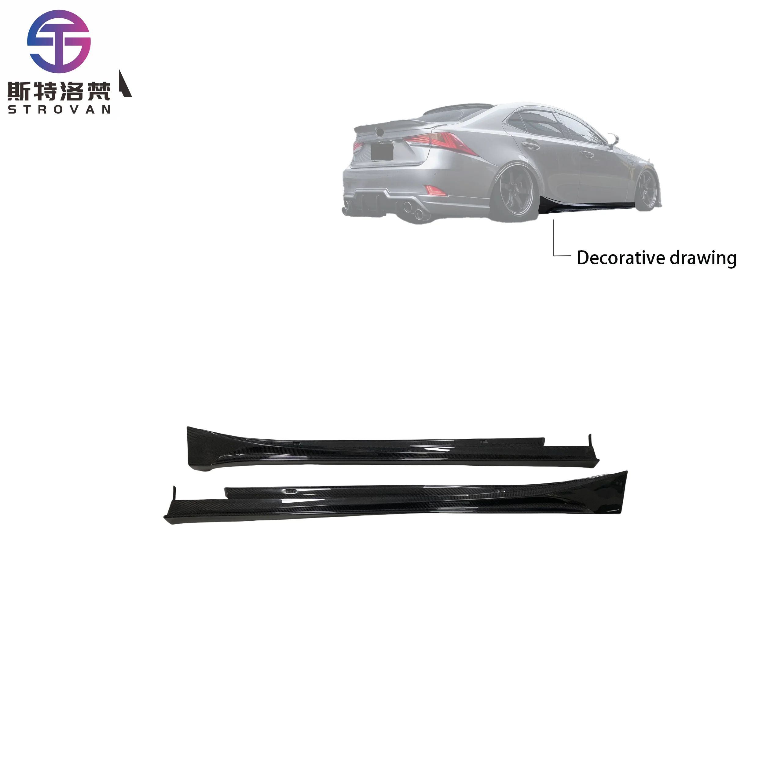 

Carbon Fiber Side Skirts Are Suitable for Lexus IS2015-2025 Models
