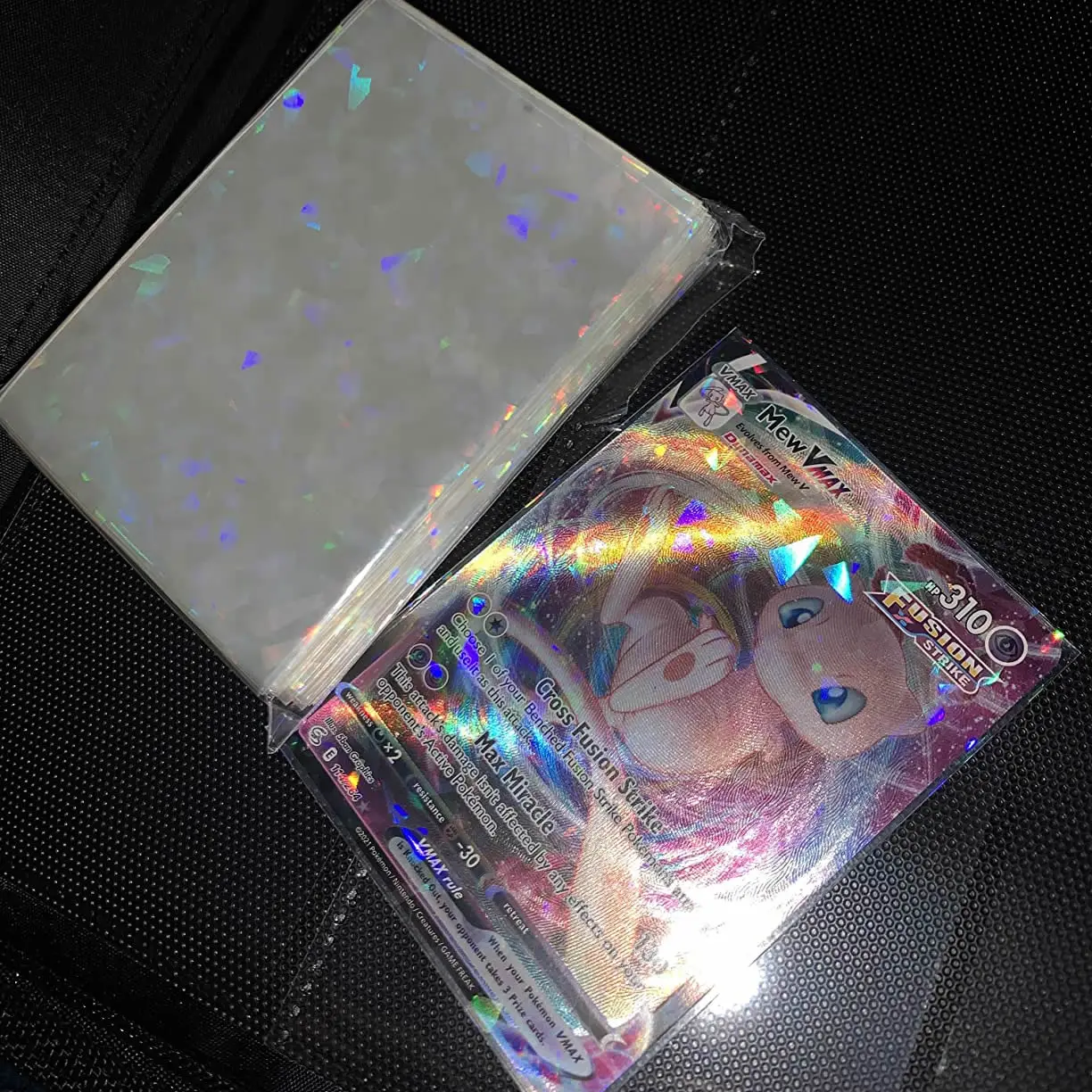 66*91mm Holographic Soft Trading Laser Card Film Sleeve For Pokemon Game Protector Folder Yugioh Baseball Case Holder