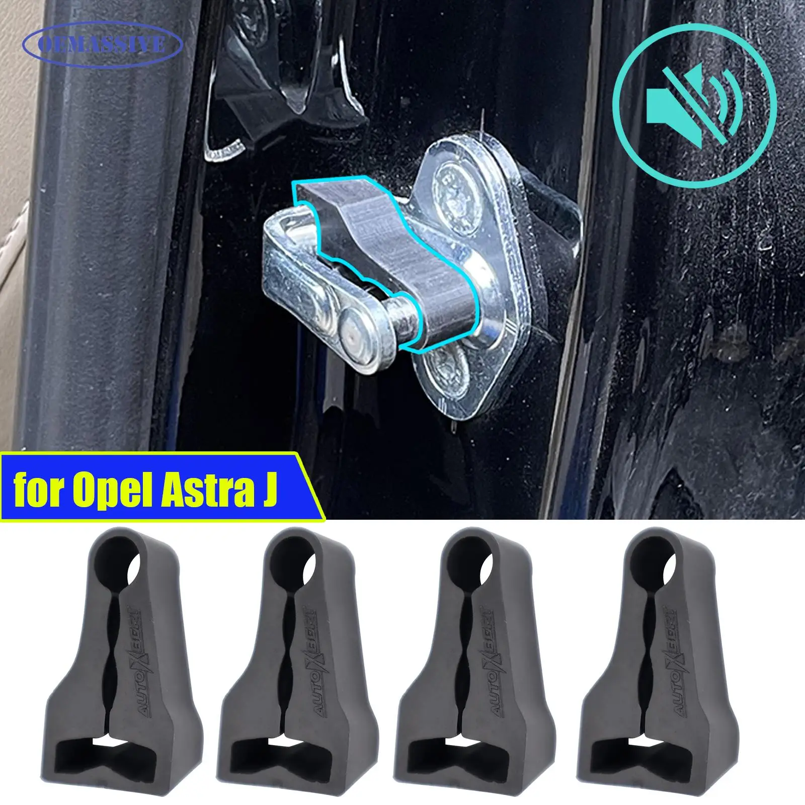 OEMASSIVE Sound Damper Door Lock Buffer For Opel Vauxhall Astra J Ampera Zafira Tourer C Cascada  Soundproof Deaf Seal Deadener