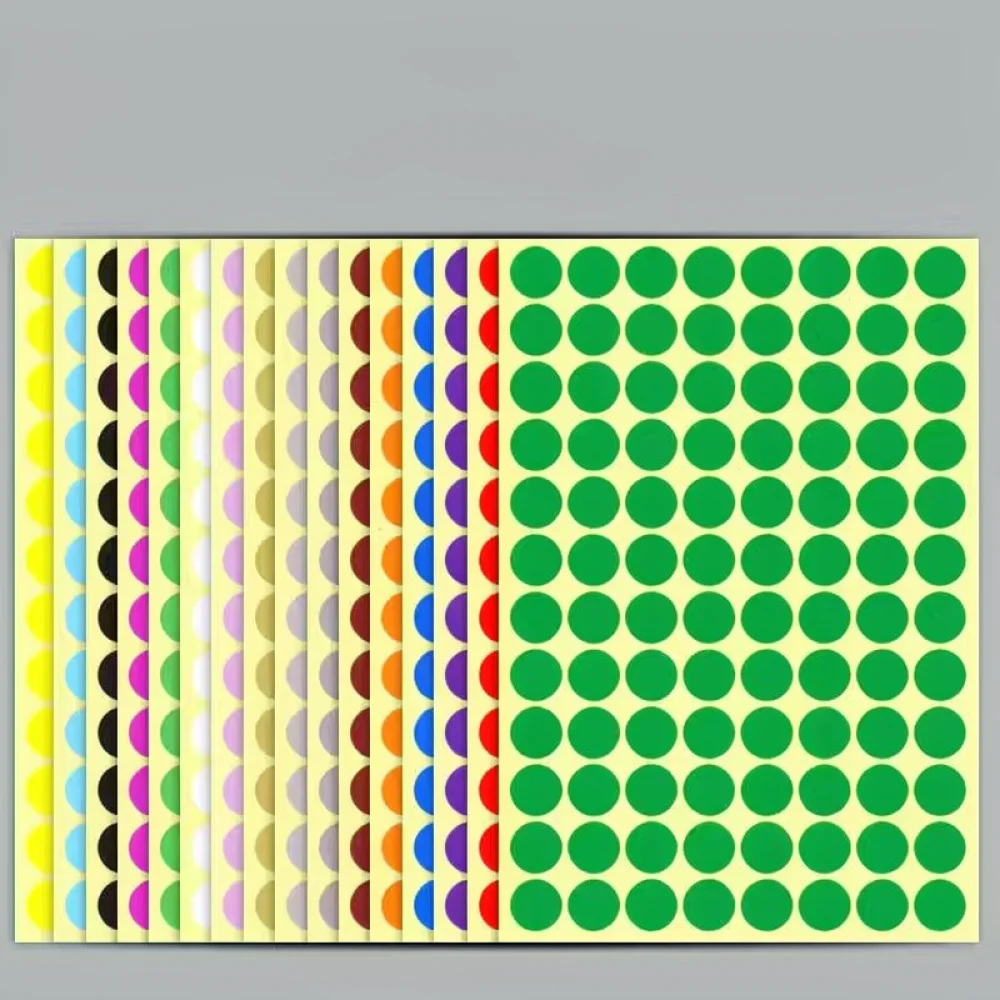 Colorful Circle Dot Stickers Labels For Organizing Inventory Management Planner Journal Decoration Office Art Supplies