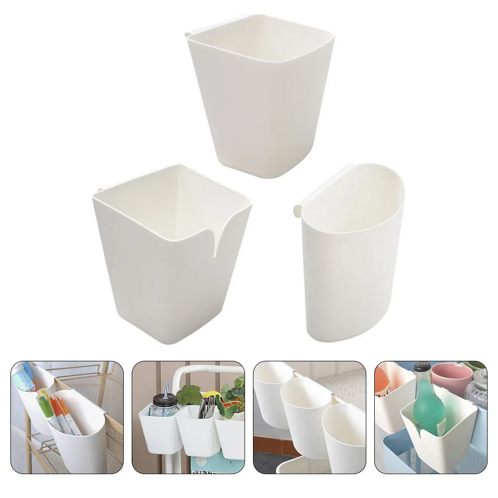 

3PCS Hanging Basket Storage Plastic Kitchen Buckets Compact Home Living Room Practical Household Utility Tools